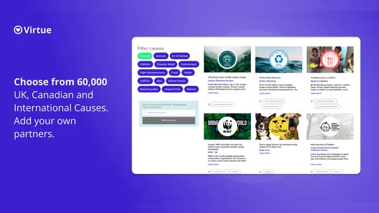 Virtue ‑ Charity Donations screenshot