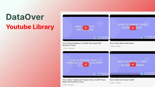 DataOver YouTube Library screenshot