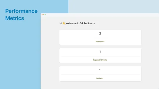 DA Redirects screenshot