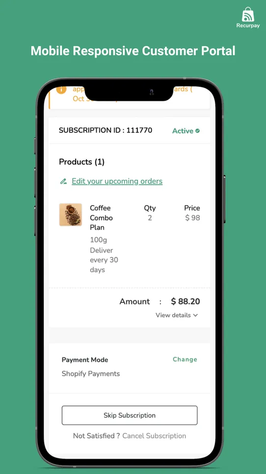 Recurpay Subscription App screenshot