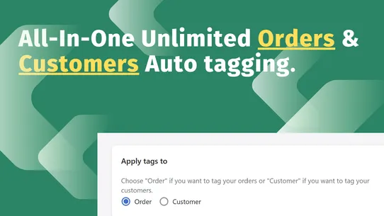 EE Order &amp; Customer Tagging screenshot