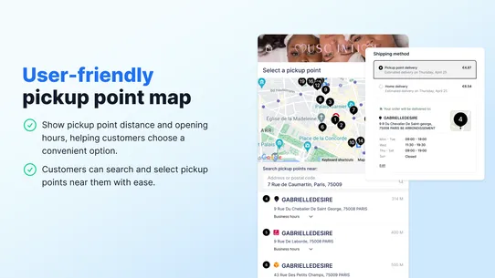 Maple ‑ Pickup Points Selector screenshot