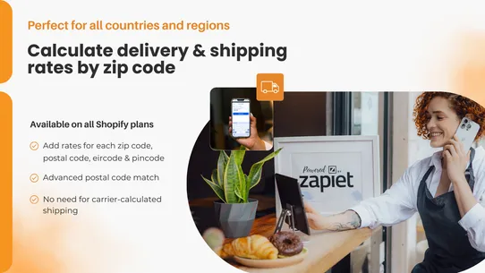 Zapiet ‑ Rates by Zip Code screenshot