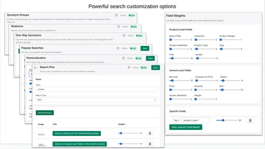 Spot Search, Filters &amp; Merch screenshot