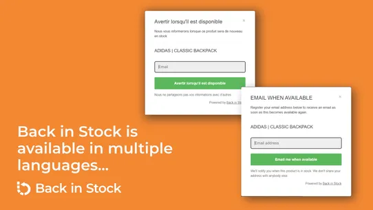 Back in Stock: Restock Alerts screenshot