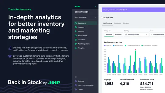 AMP ‑ Back in Stock screenshot