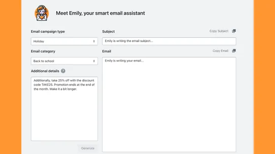 Emily ‑ Smart Email Assistant screenshot