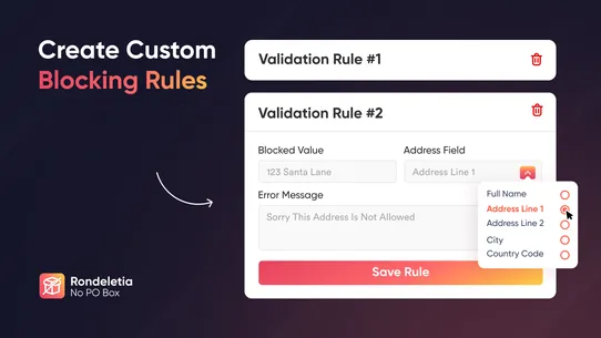 Rondeletia No PO Box screenshot
