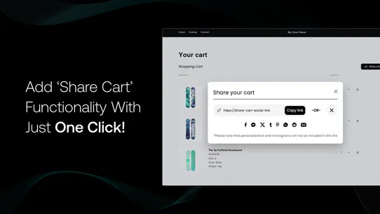 Bevy Share Cart ‑ Social Link screenshot