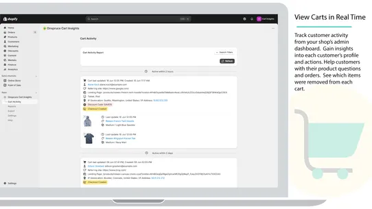 Onspruce Cart Insights screenshot
