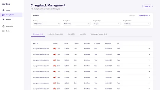 Justt ‑ Win More Chargebacks screenshot