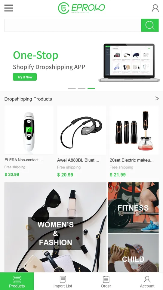 EPROLO‑Dropshipping &amp; Branding screenshot