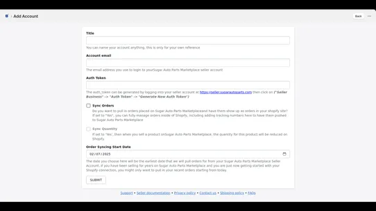 Sugar Auto Parts Marketplace screenshot