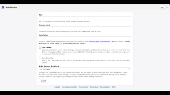 Sugar Auto Parts Marketplace screenshot