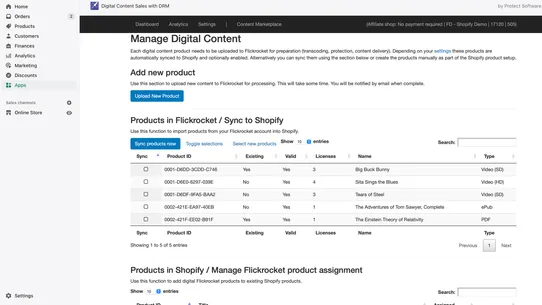 Digital Content Sales with DRM screenshot