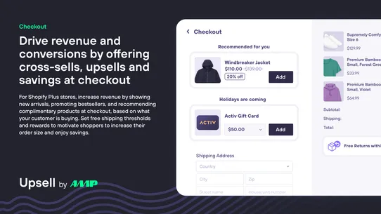 Upsell by AMP screenshot