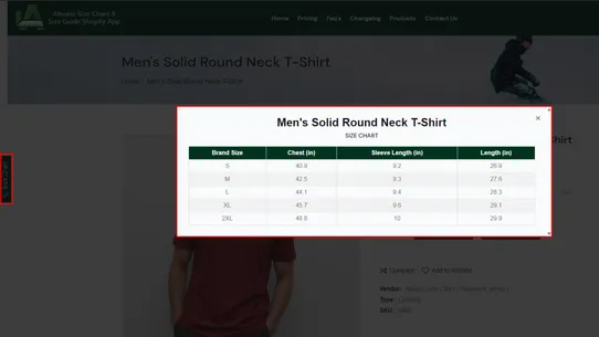 Easy Size Chart by Akeans screenshot