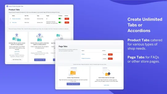 Custom Product Accordion Tabs screenshot