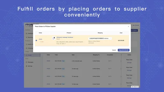 FFOrder Dropshipping screenshot