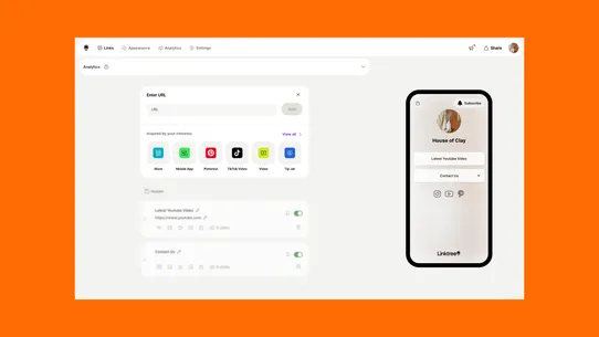 Linktree screenshot