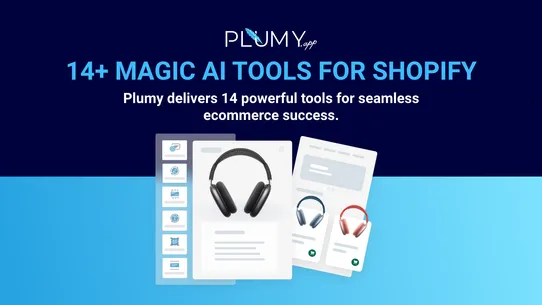 Plumy: 14+ magic AI tools screenshot