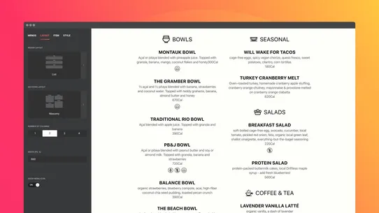 Restaurant Menu by Elfsight screenshot