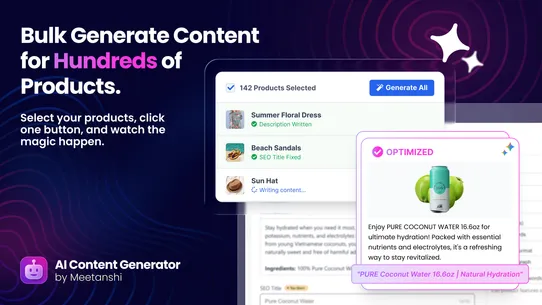 Meetanshi AI Content Generator screenshot