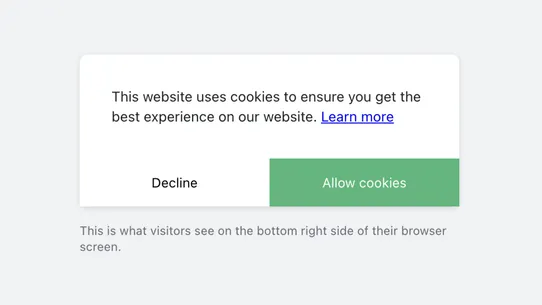 Simple Cookie Notice screenshot