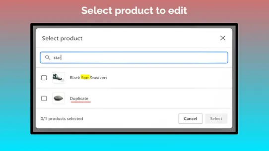 SWT Products Custom Fields screenshot