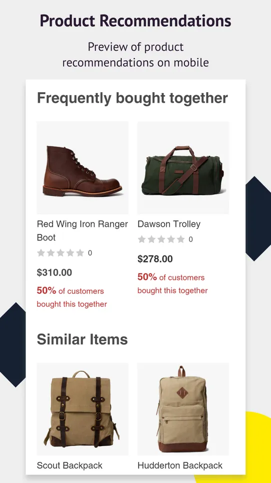 OnVoard Product Recommender screenshot