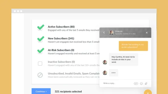 Hive.co: Email Marketing screenshot