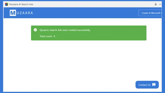 Muzaara AI Search Ads screenshot
