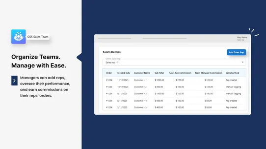 CSS Sales Team screenshot