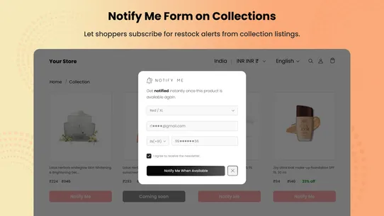 SB Coming Soon ‑ Back In Stock screenshot