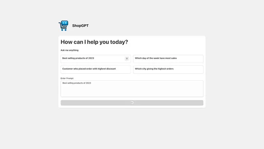 ShopGPT: Where data talks back screenshot