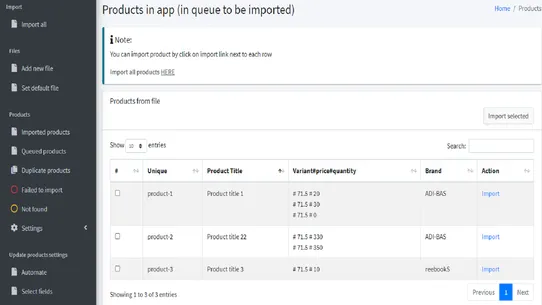 Products import Wizard Pro screenshot
