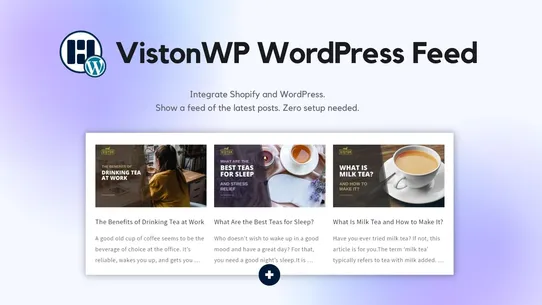 VistonWP ‑ WordPress Feed screenshot