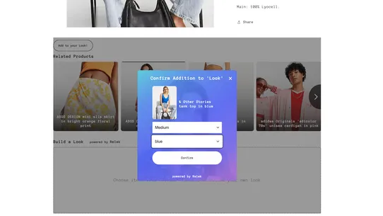 Relek Build‑the‑Look screenshot