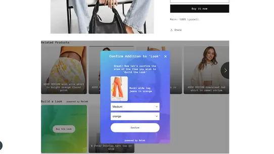 Relek Build‑the‑Look screenshot