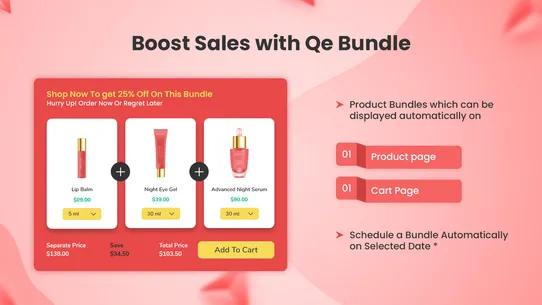 Qe: Product Bundle Builder screenshot