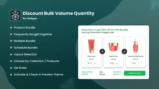 Discount Bulk Volume Quantity screenshot