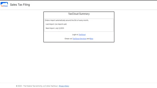 TaxCloud screenshot