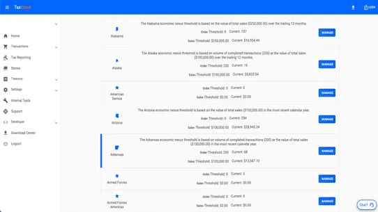 TaxCloud screenshot