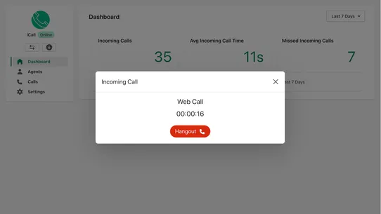 iCall - Web Call &amp; Call Button screenshot