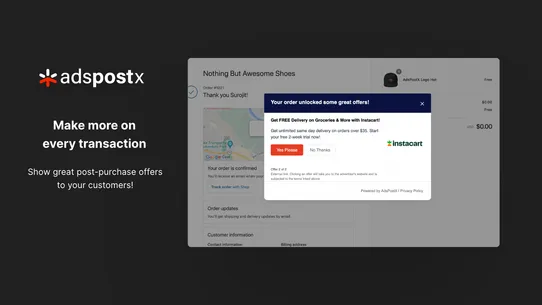 AdsPostX: Receipt Page Offers screenshot