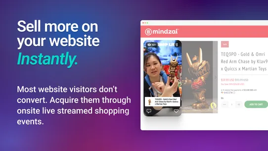 Reactive Live &amp; Shoppable Ads screenshot