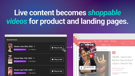 Reactive Live &amp; Shoppable Ads screenshot