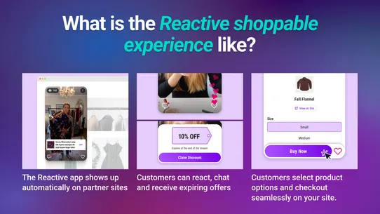 Reactive Live &amp; Shoppable Ads screenshot