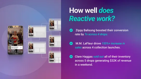 Reactive Live &amp; Shoppable Ads screenshot