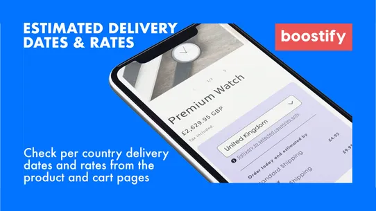 Delivery Date &amp; Rates ‑ ETA screenshot